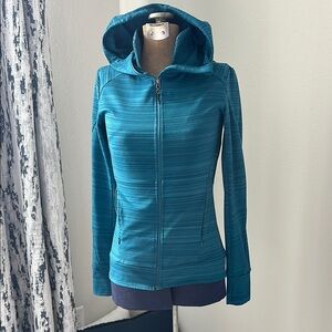 Women's Shape Activewear Blue Zip Up Hoodie